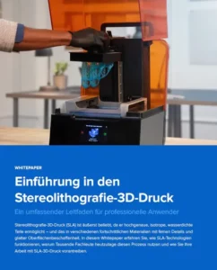 Titelblatt Whitepaper Formlabs SLA 3D-Druck
